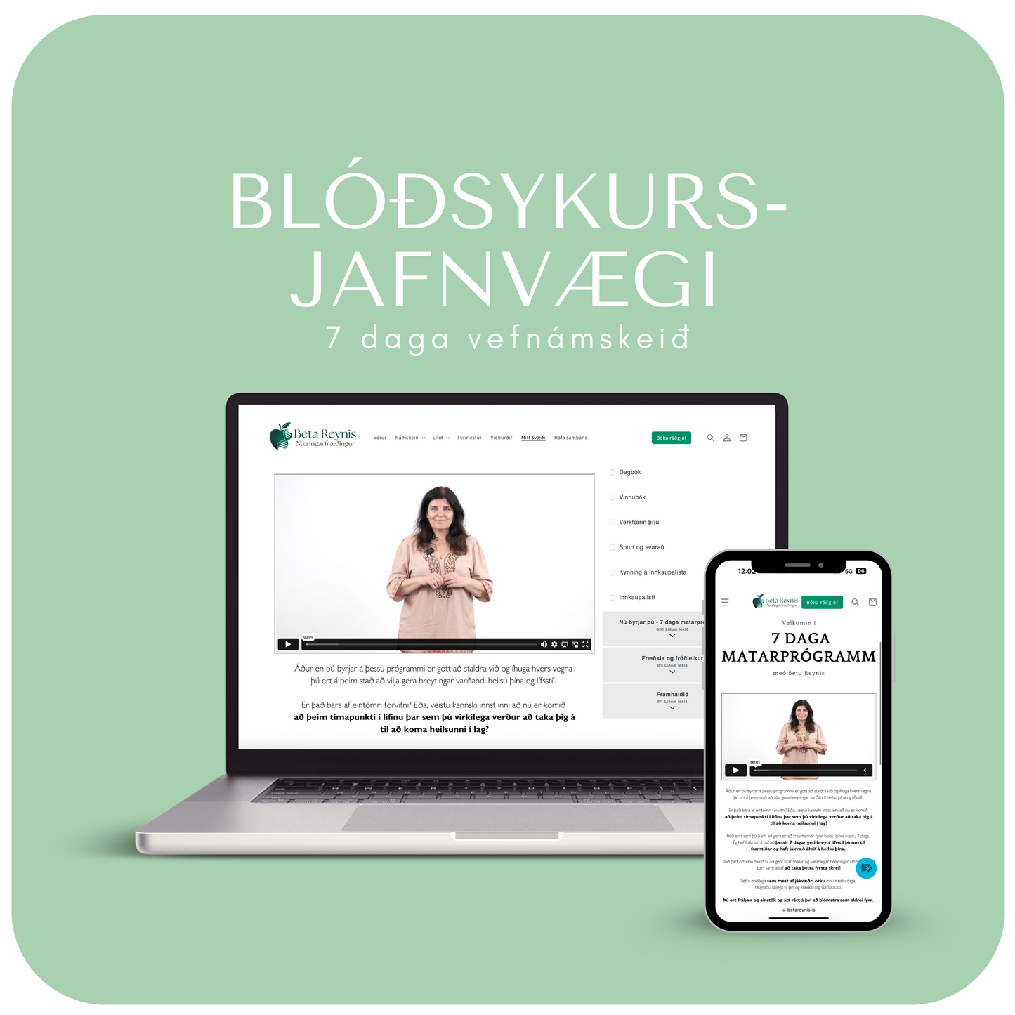 Blóðsykursjafnvægi Vefnámskeið